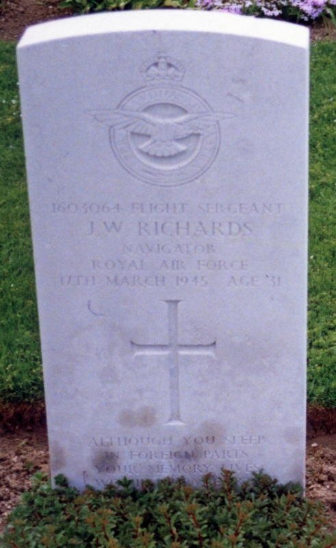 F/Sgt Jack William Richards<br /><br /><br />died on active duty - March 17th, 1945